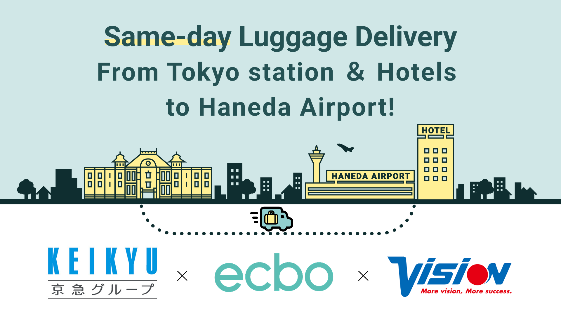 Same-day Luggage Delivery From Tokyo station & Hotels to Haneda Airport!